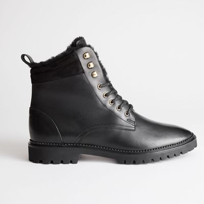 Leather Lace-Up Snow Boots from & Other Stories