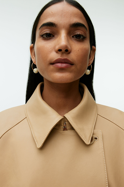 Stone Pendant Hoop Earrings from ARKET