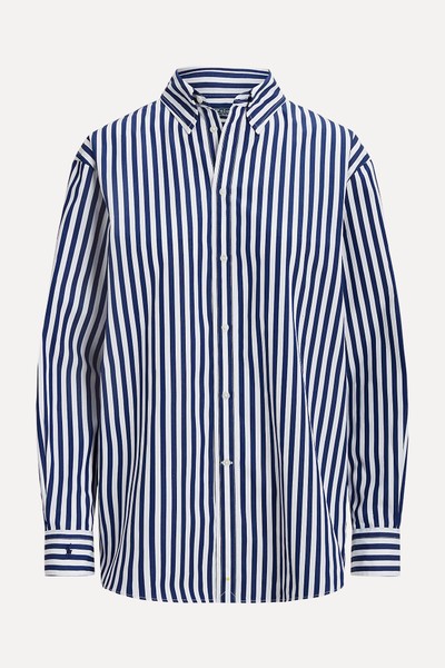 Oversize Fit Striped Cotton Shirt from Ralph Lauren