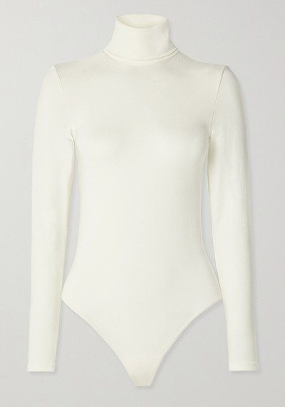 Colorado Stretch-Jersey Turtleneck Thong Bodysuit from Wolford