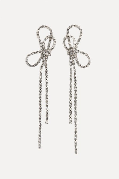 Bow-Shaped Rhinestone Earrings from H&M