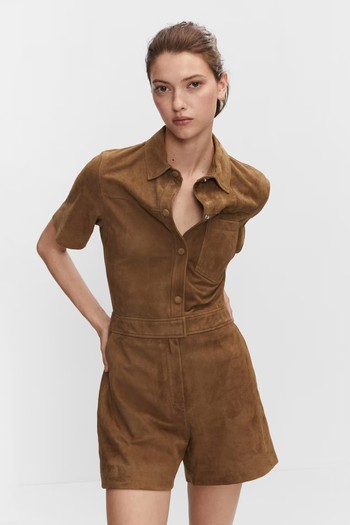 Leather Jumpsuit, £79.99 (was £229.99) | Mango Outlet