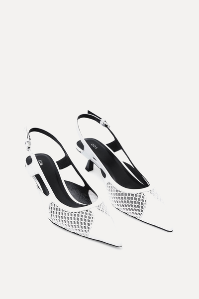 Pointed Mesh Slingback Kitten Heels from COS