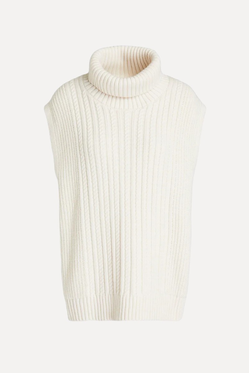 Cable Knit Sleeveless Jumper from Victoria Beckham