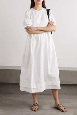 Dawn Stretch-Cotton Twill Midi Dress from & Daughter