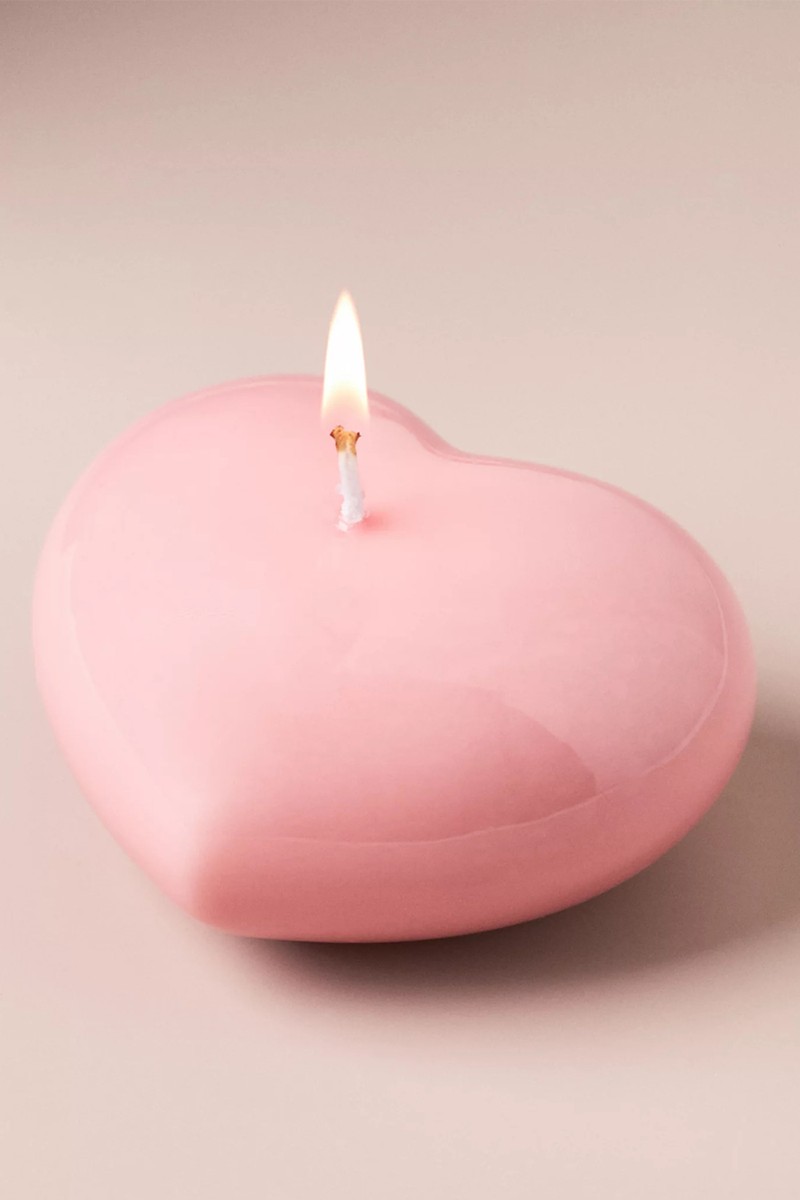 Heart-Shaped Wax Candle from Anthropologie