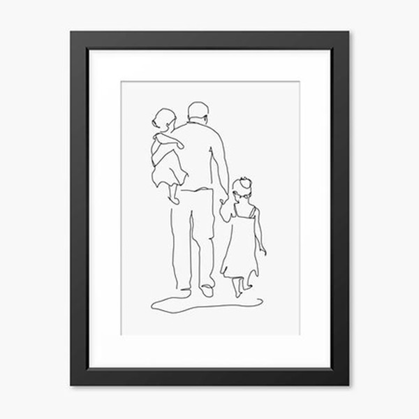 Father & Daughter Print T-Shirt from TheDoodleBoxShop