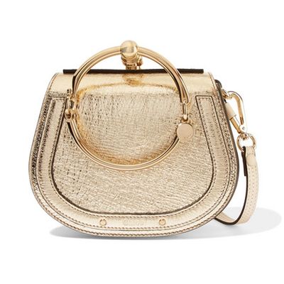 Chloé Nile Bracelet Small Metallic Textured Shoulder Bag from Chloé 