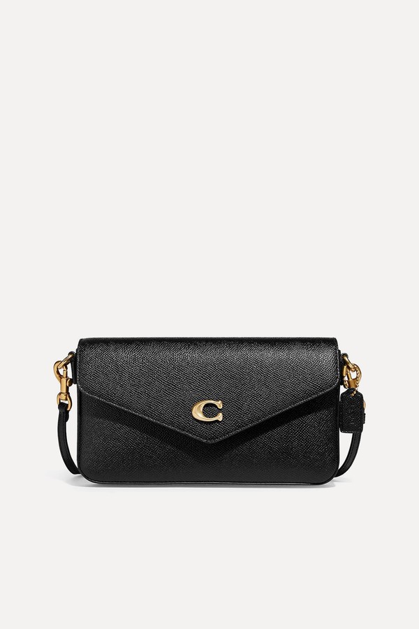 Wyn Leather Cross Body Bag, Black