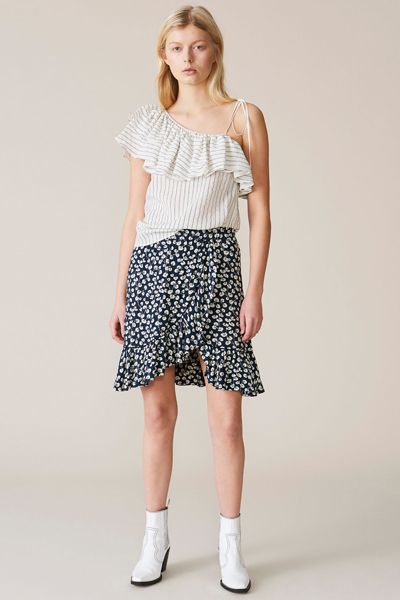 Roseburg Crepe Mini Skirt from Ganni