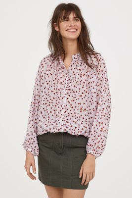 Patterned Lyocell Blouse from H&M