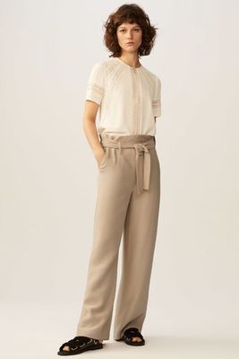 Wide-Leg Pants With Removable Belt from Maje