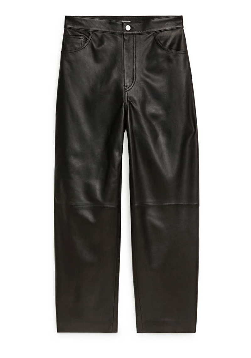 Cropped Leather Trousers