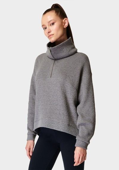 Restful Boucle Half Zip Sweatshirt