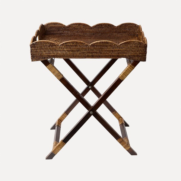 Dark Brown Rattan Butlers Tray from Mrs. Alice