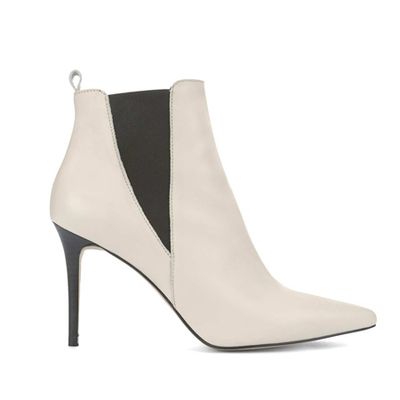 Riley Off-White Ankle Boots from Mint Velvet