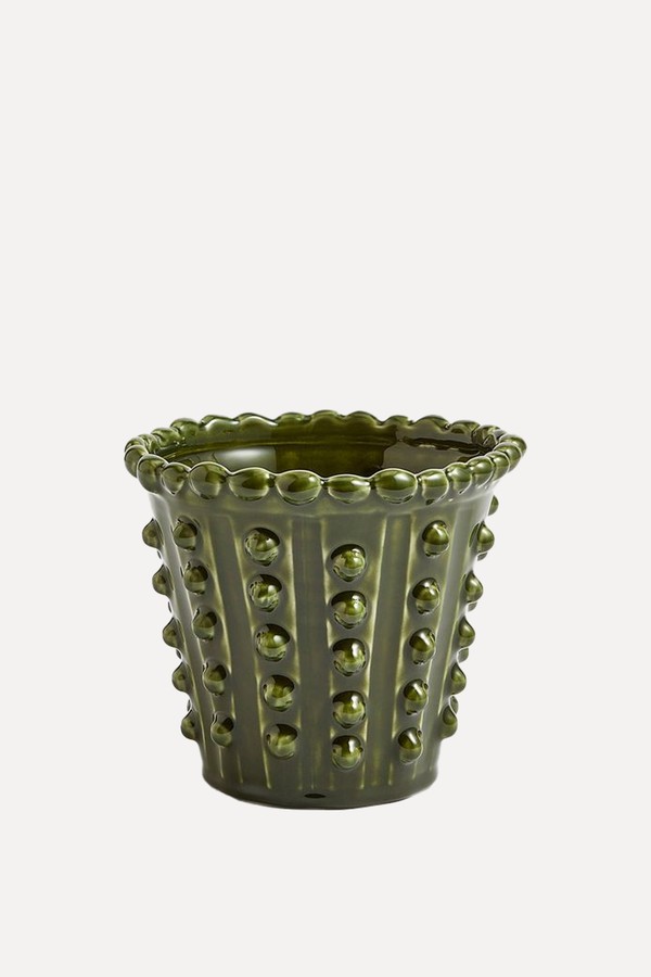 Ceramic Glazed Bobble Trim Planter from Marks & Spencer