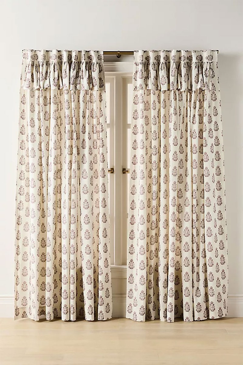 Evita Cotton Printed Valence Curtain