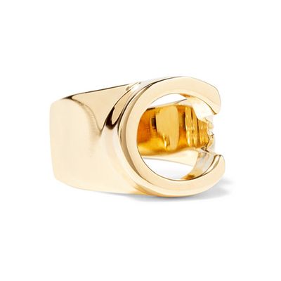 Alphabet Gold-Tone Ring from Chloé