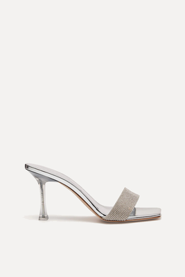Embellished Leather-Trimmed PVC Mules from Magda Butrym