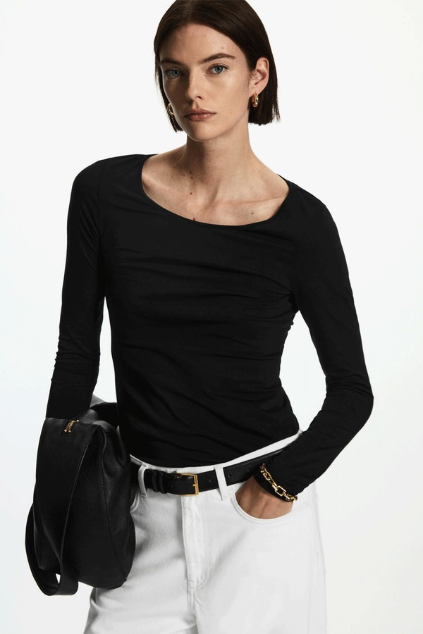 Scoop-Neck Long-Sleeved Top from COS