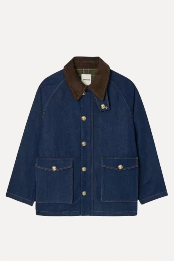 Contrast-Collar Regular-Fit Denim Jacket from Sandro