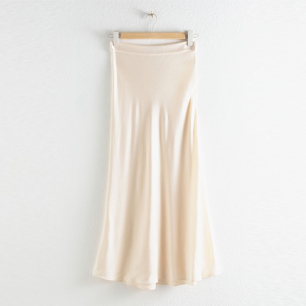 Flowy Satin Midi Skirt from & Other Stories