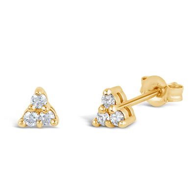 Shuga 14K Gold Mini Trillion Studs from Dinny Hall