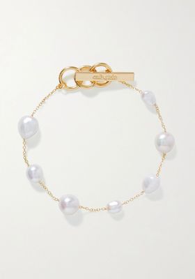 Atum Gold-Tone Pearl Anklet from Cult Gaia