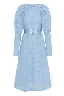 Belted Lace Midi Dress from Rotate