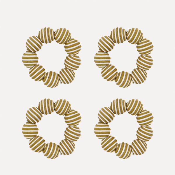 Set Of 4 Striped Napkin Rings from Rebecca Udall
