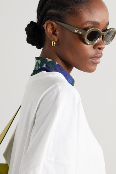 Loop Oversized Round-Frame Acetate Sunglasses from Loewe