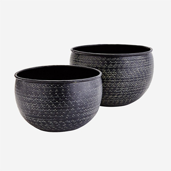 Engraved Aluminium Flower Pot