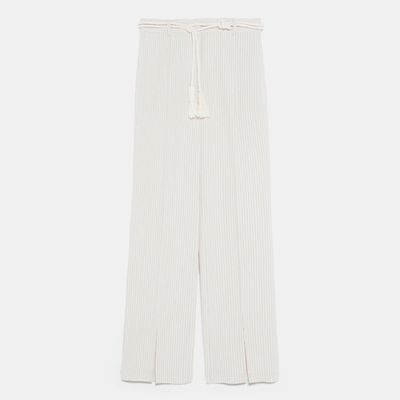 Striped Drawstring Trousers from Zara