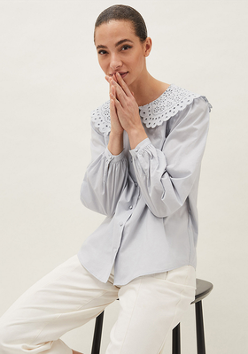 Pure Cotton Broderie Blouse from Phase Eight