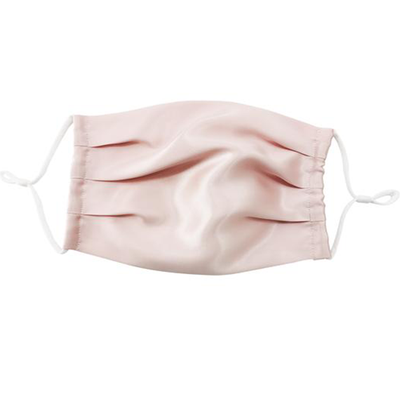 Baby Pink Silk Face Mask from Wamnes