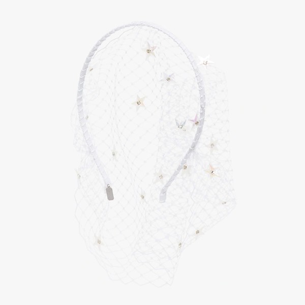 Ivory Showtime Crystal Embellished Veil from Gigi Burris Millinery