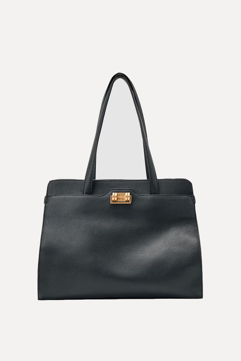 Delphine Grained Leather Tote Bag from Reiss
