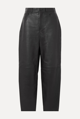 Cropped Leather Tapered Pants, £1,090 | Totême