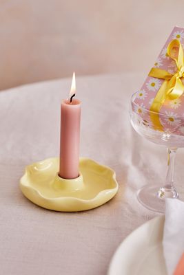 Scallop Yellow Candle Holder, £22 | Heather Evelyn