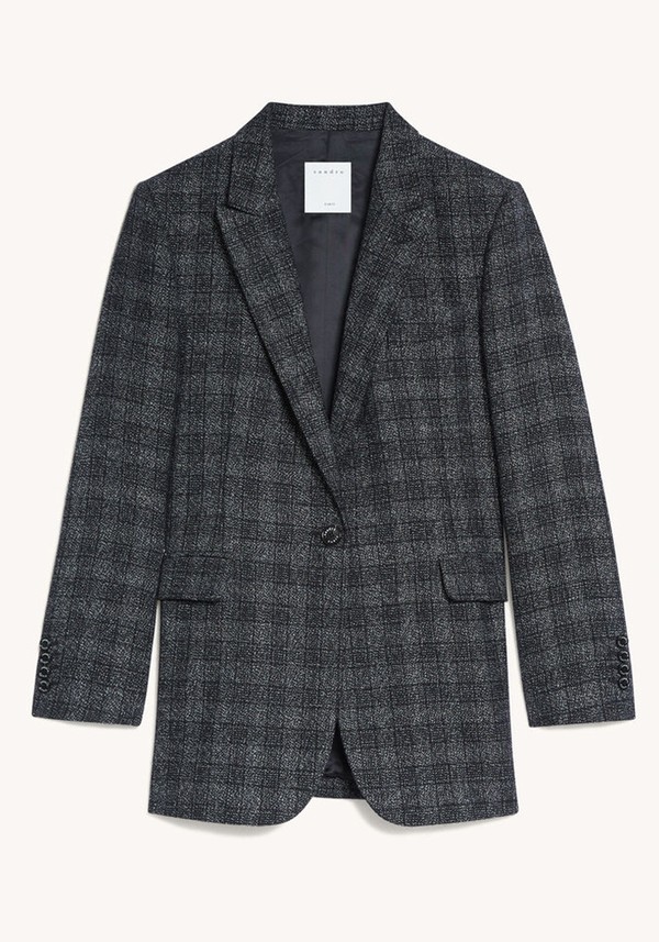Checked Tailored Jacket from Sandro Paris