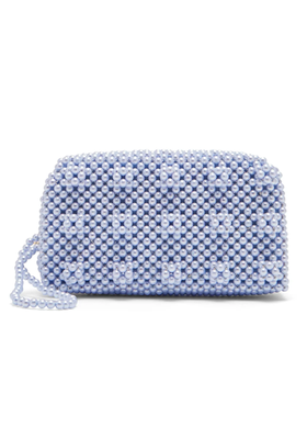 Blue Beaded Clutch Bag from Shrimps