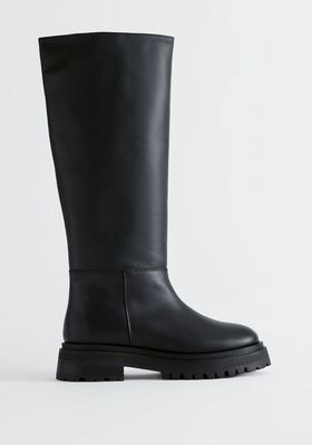 Chunky Tall Leather Boots