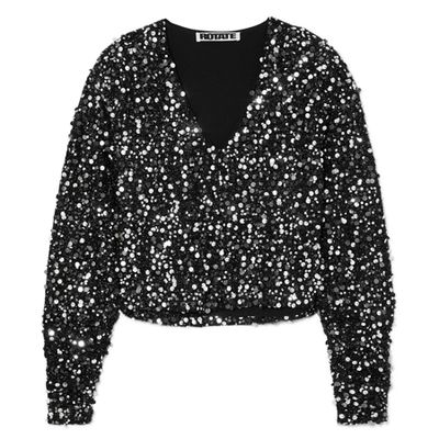 Masha Sequin Boucle Top, £150 | ROTATE