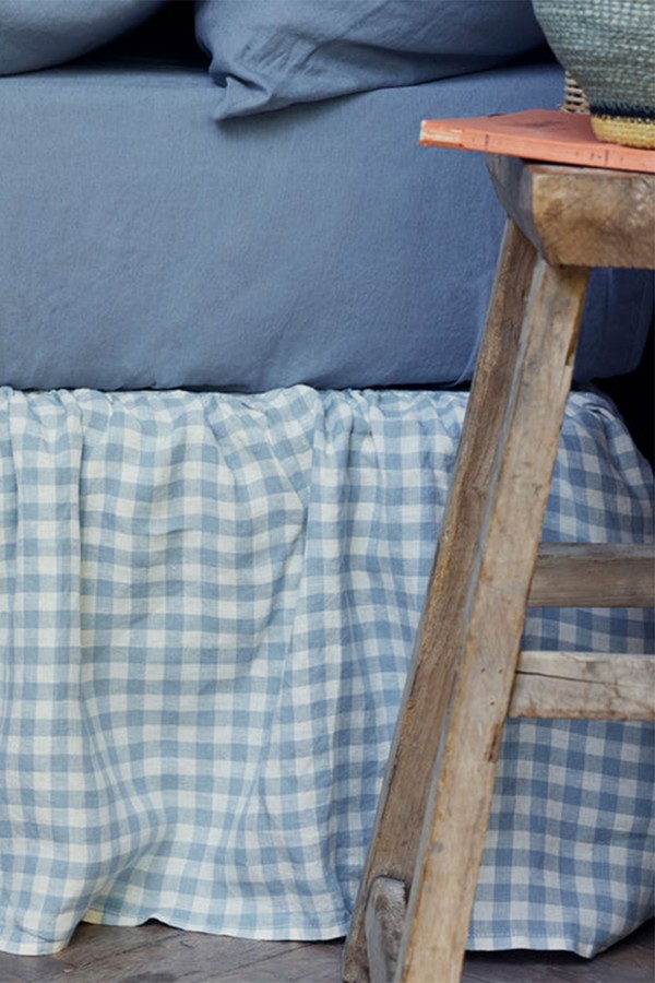 Gingham Linen Blend Valance from Piglet In Bed