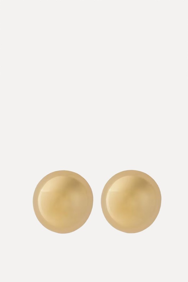 Gold-Plated Domed Button Clip-On Earrings from KENNETH JAY LANE
