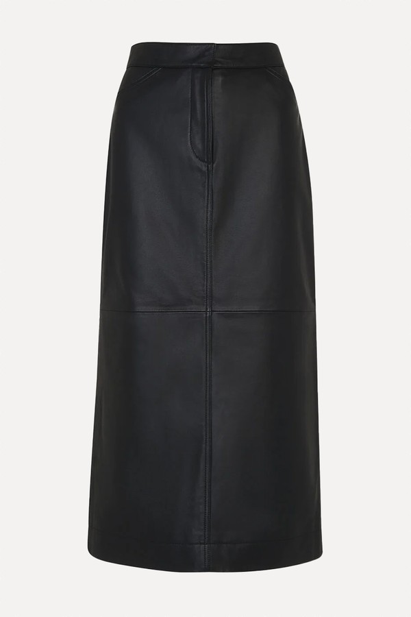 Jamie Leather Midi Skirt from Whistles