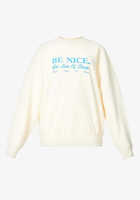 Text-Print Jersey Sweatshirt from Sporty & Rich