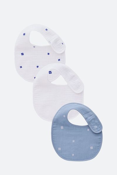 Muslin Dribble Baby Bibs 3 Pack