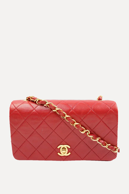 Vintage Flap Bag In Lambskin Leather With 24k Gold Hardware from Chanel